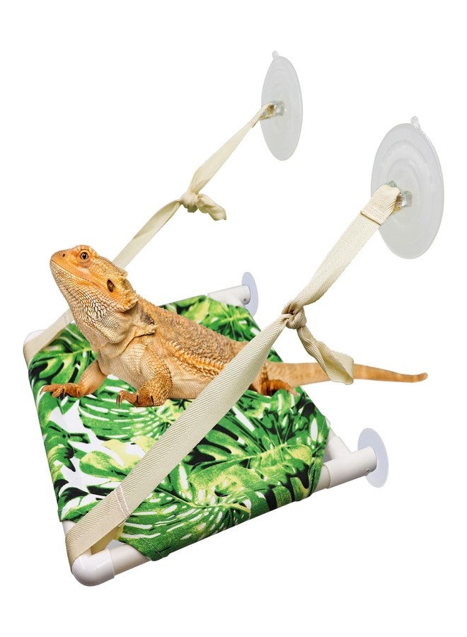 Oooct Bearded Dragon Window Perch, Lizard Window Hammock, Reptile Bed, Lizard Window Hammock, Reptile Tank Accessories, Suitable for Lizard Bearded Dragon Chameleon Kitten Guinea Pig Rat 12 × 11 Inches - Image 1